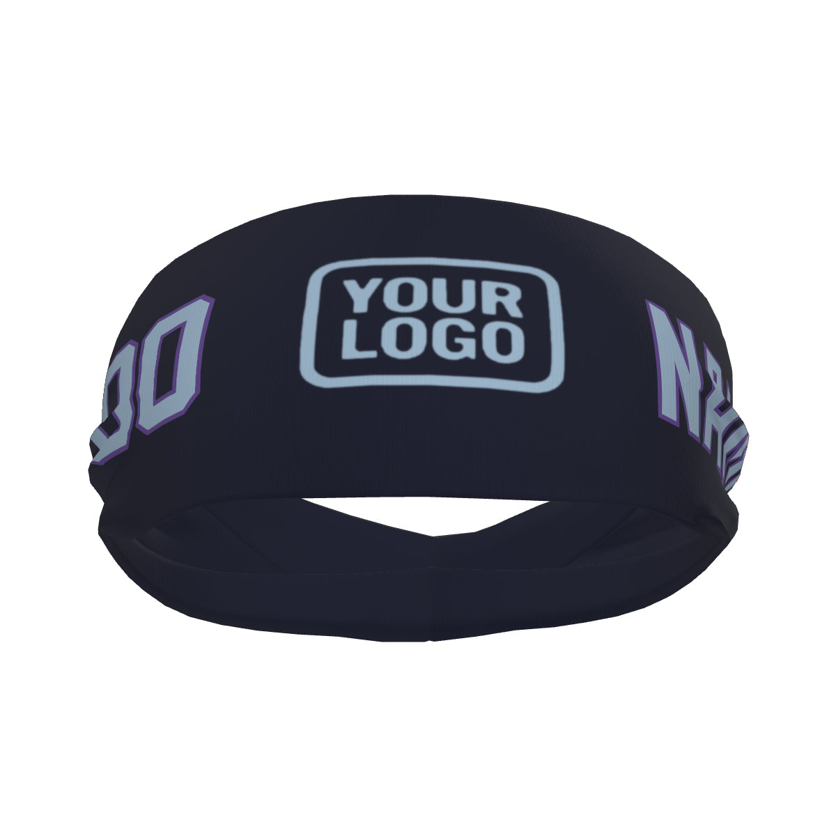 Maßgeschneidertes Stahlblau Hellblau Sport Stirnband
