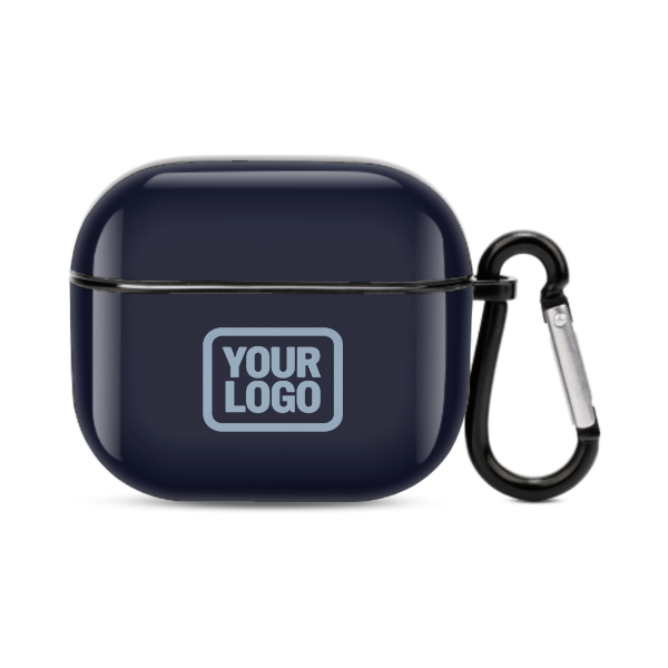 Maßgeschneidertes Stahlblau Hellblau AirPods-Hülle (3. Generation)