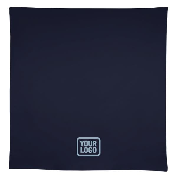 Tovaglia quadrata personalizzata color blu acciaio e lavanda