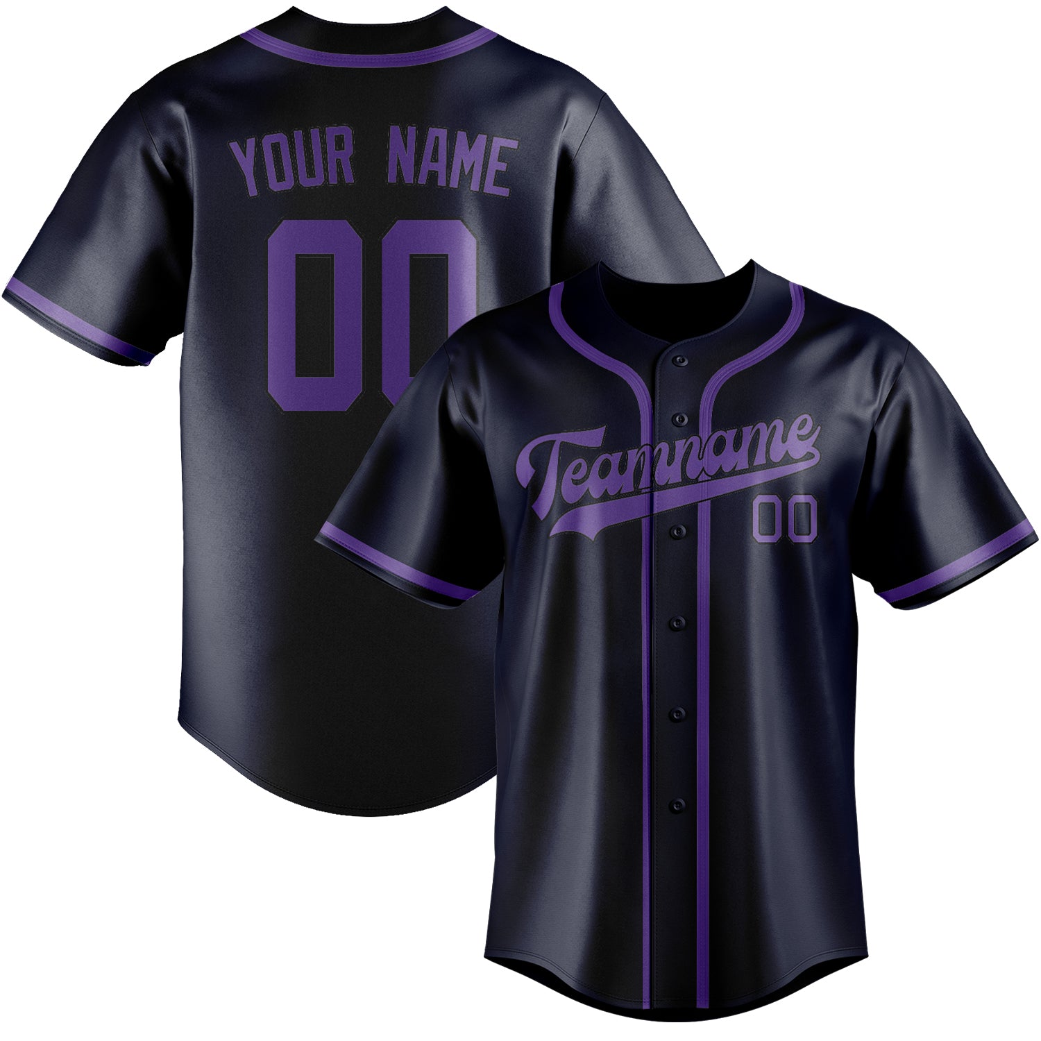 Benutzerdefiniertes Professionelles Stahlblau Lavendel Baseballtrikot