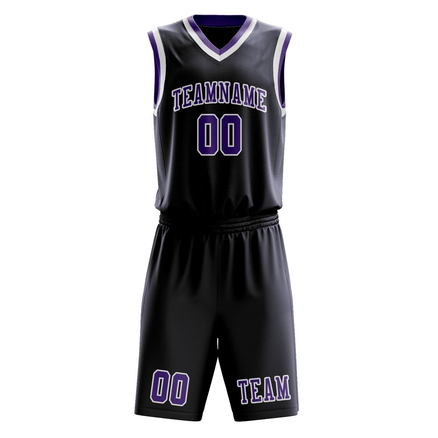 Benutzerdefiniertes Professionelles Stahlblau Lavendel Basketballtrikot-Set
