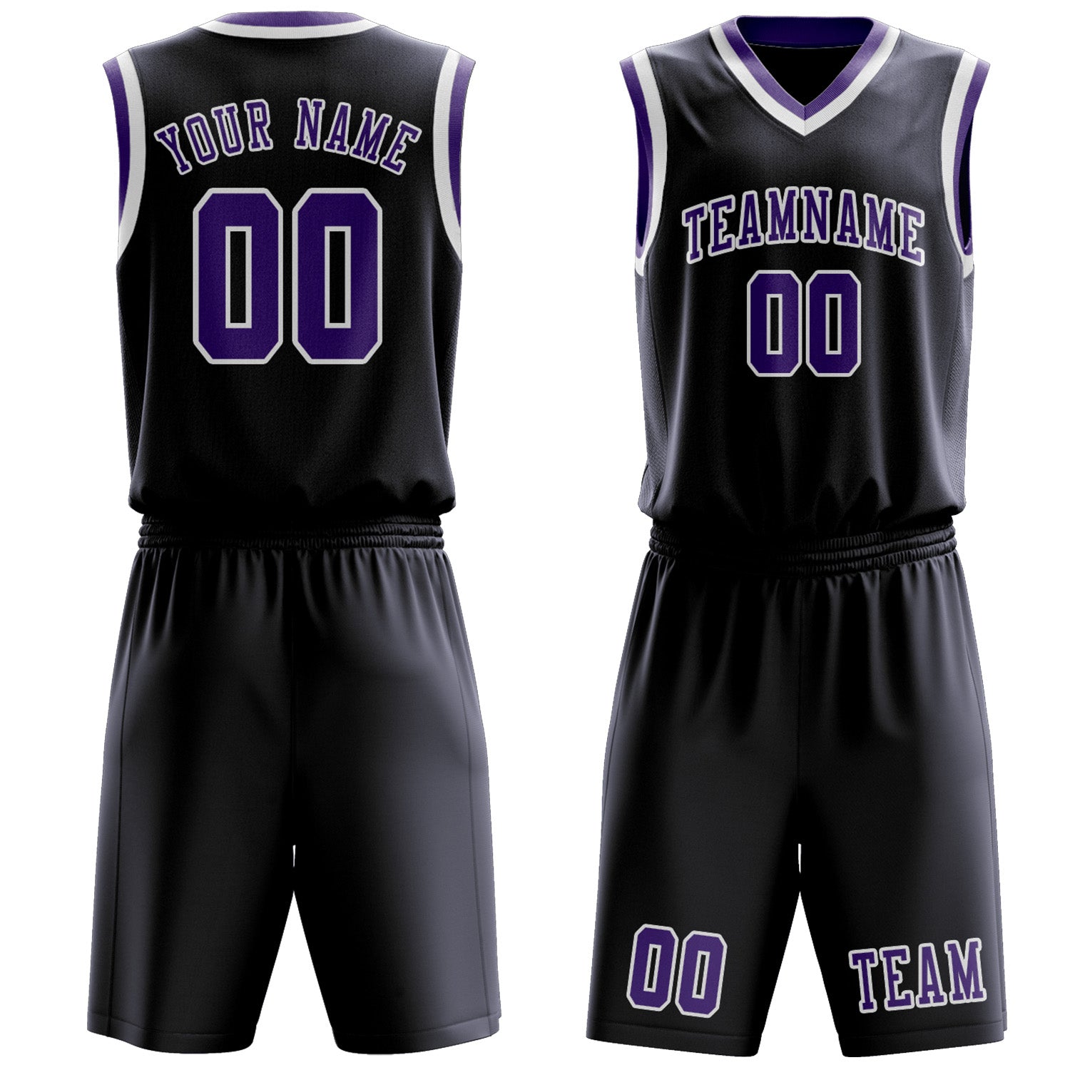 Benutzerdefiniertes Professionelles Stahlblau Lavendel Basketballtrikot-Set