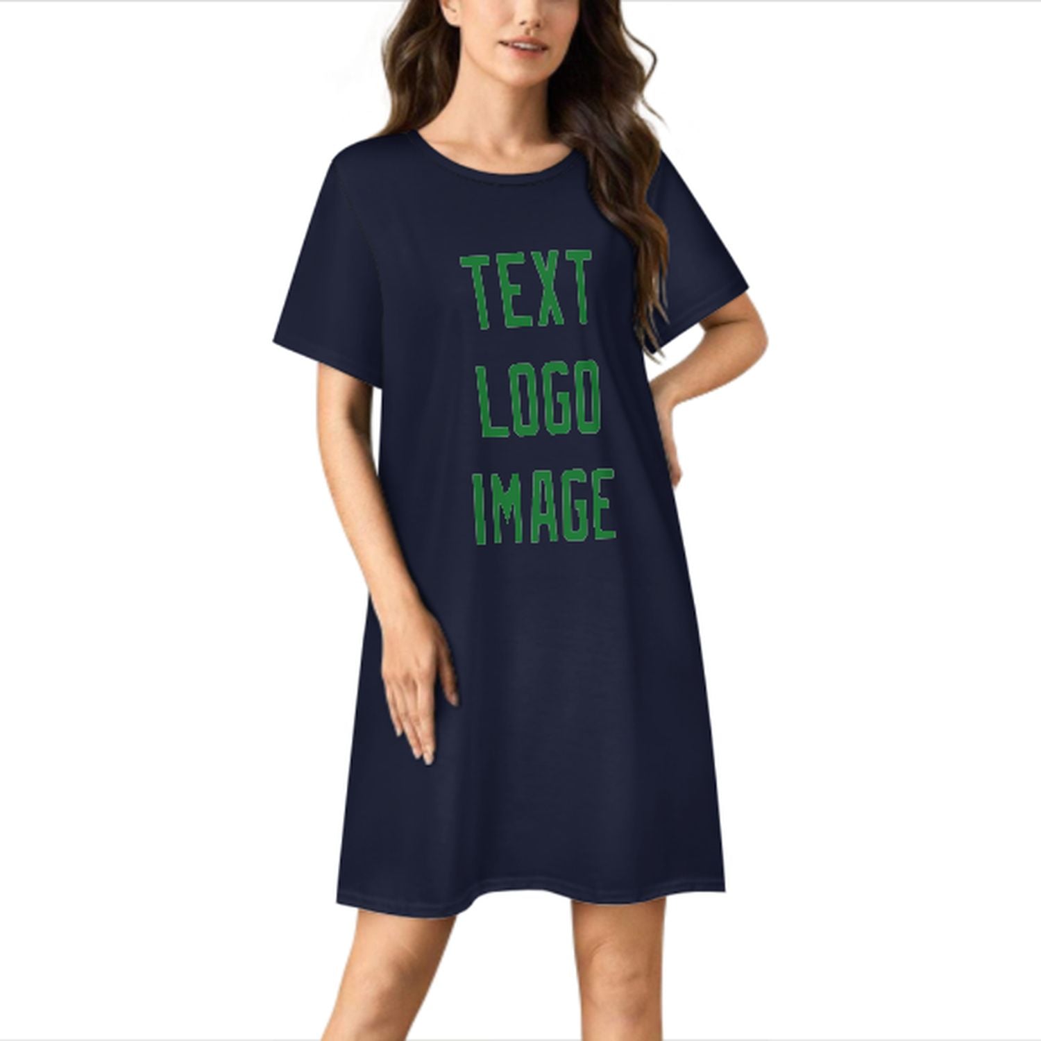 Camicia da notte su misura blu acciaio verde smeraldo