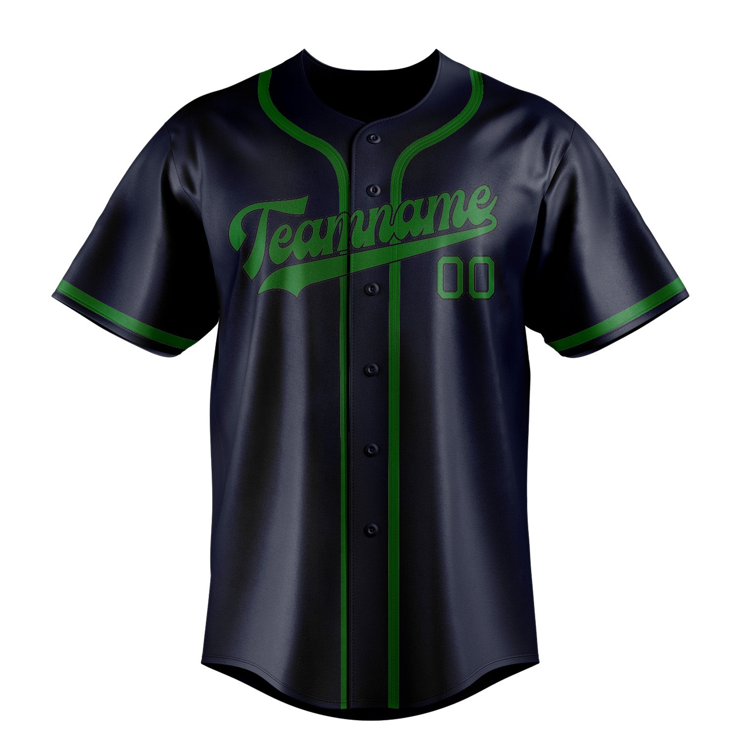 Benutzerdefiniertes Professionelles Stahlblau Smaragdgrün Baseballtrikot