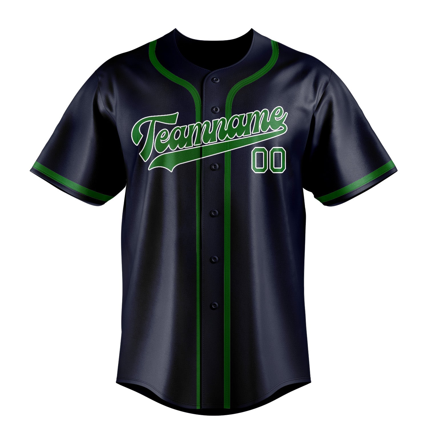 Benutzerdefiniertes Professionelles Stahlblau Smaragdgrün Baseballtrikot