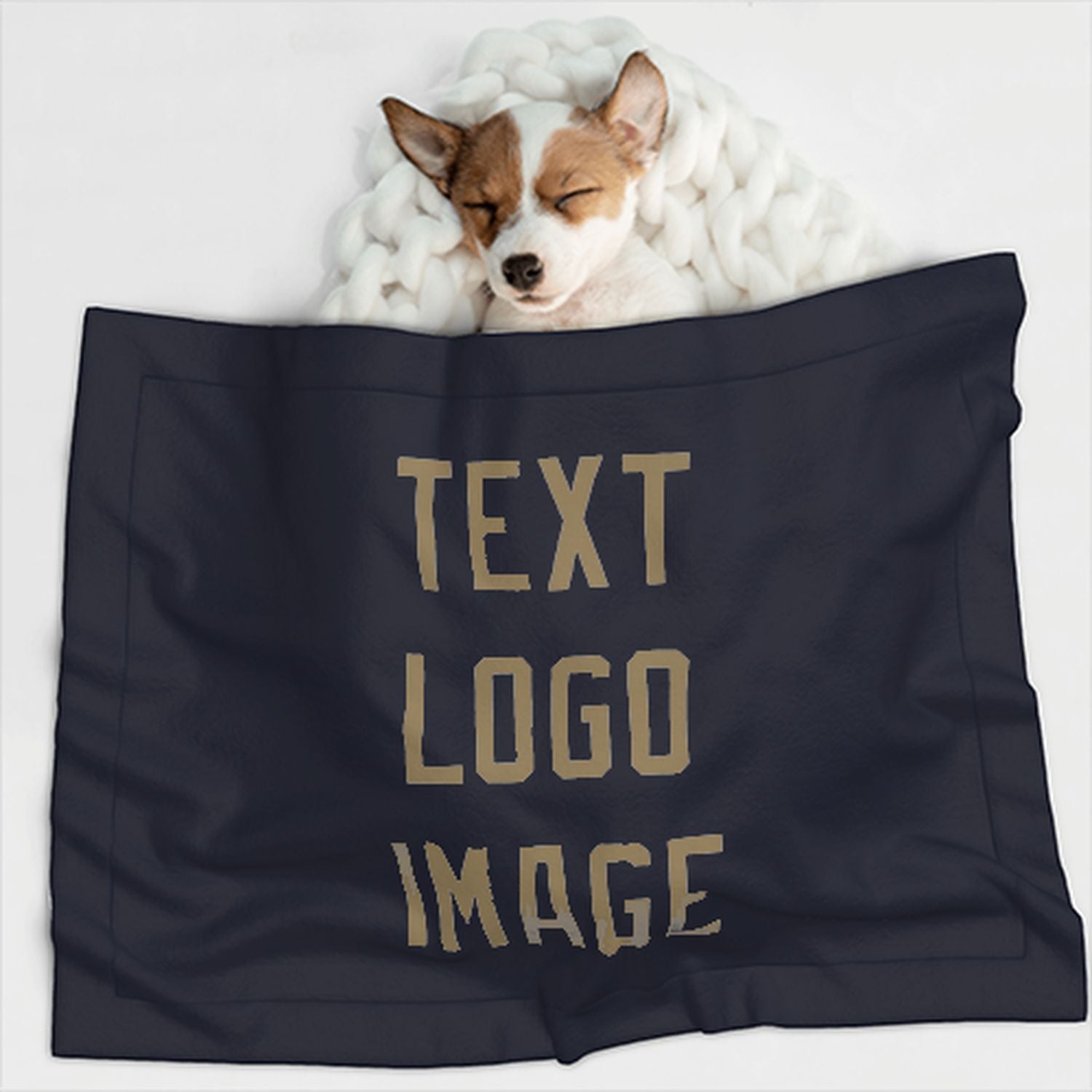 Coperta per animali domestici personalizzata color acciaio blu chiaro cachi