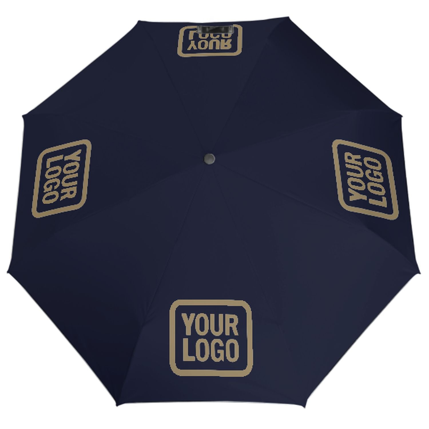 Maßgeschneidertes Stahlblau Hellkhaki Automatik-Regenschirm