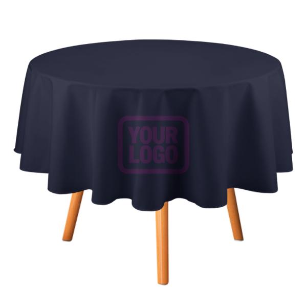Maßgeschneidertes Stahlblau Lila Runde Tischdecke