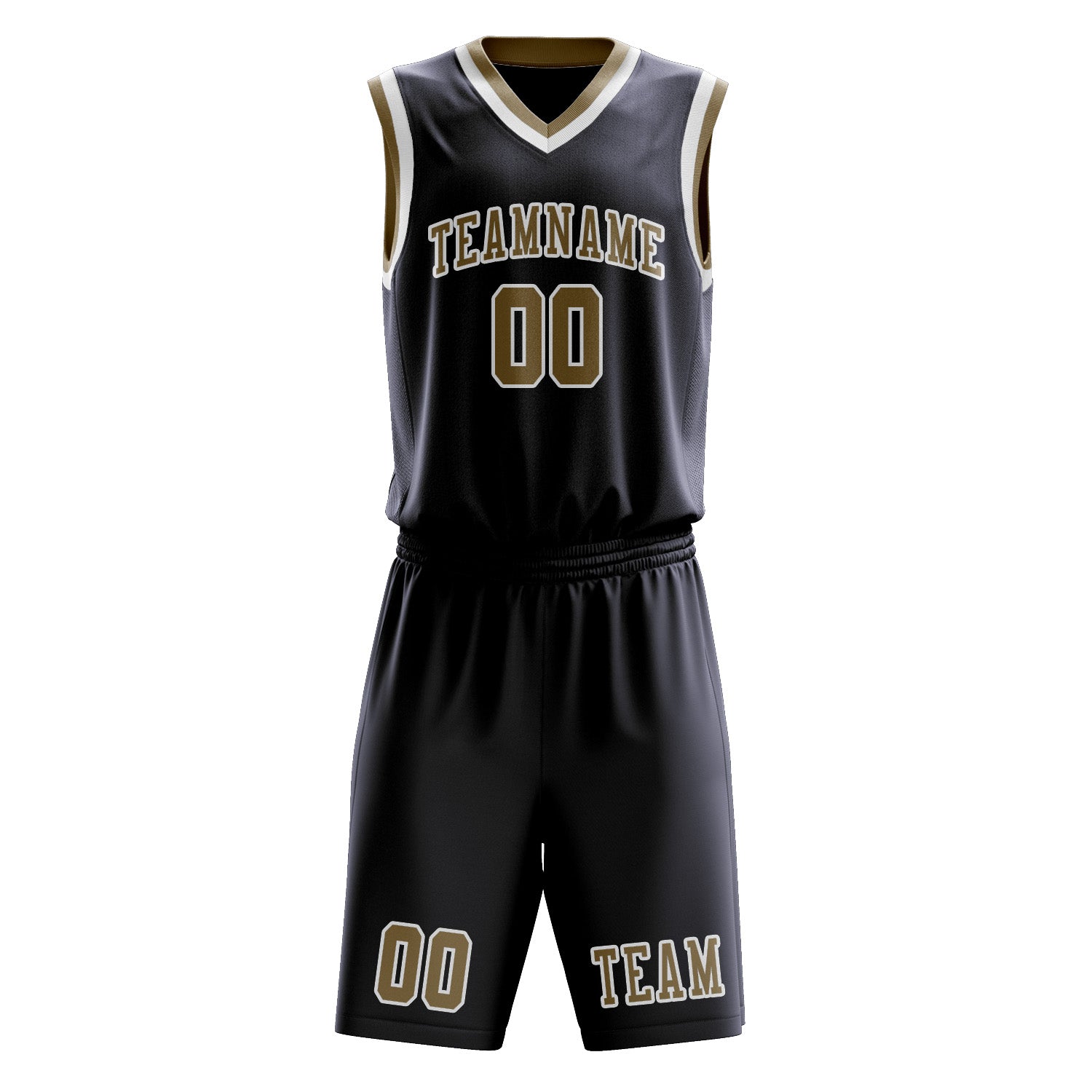 Benutzerdefiniertes Professionelles Stahlblau Hellkhaki Basketballtrikot-Set