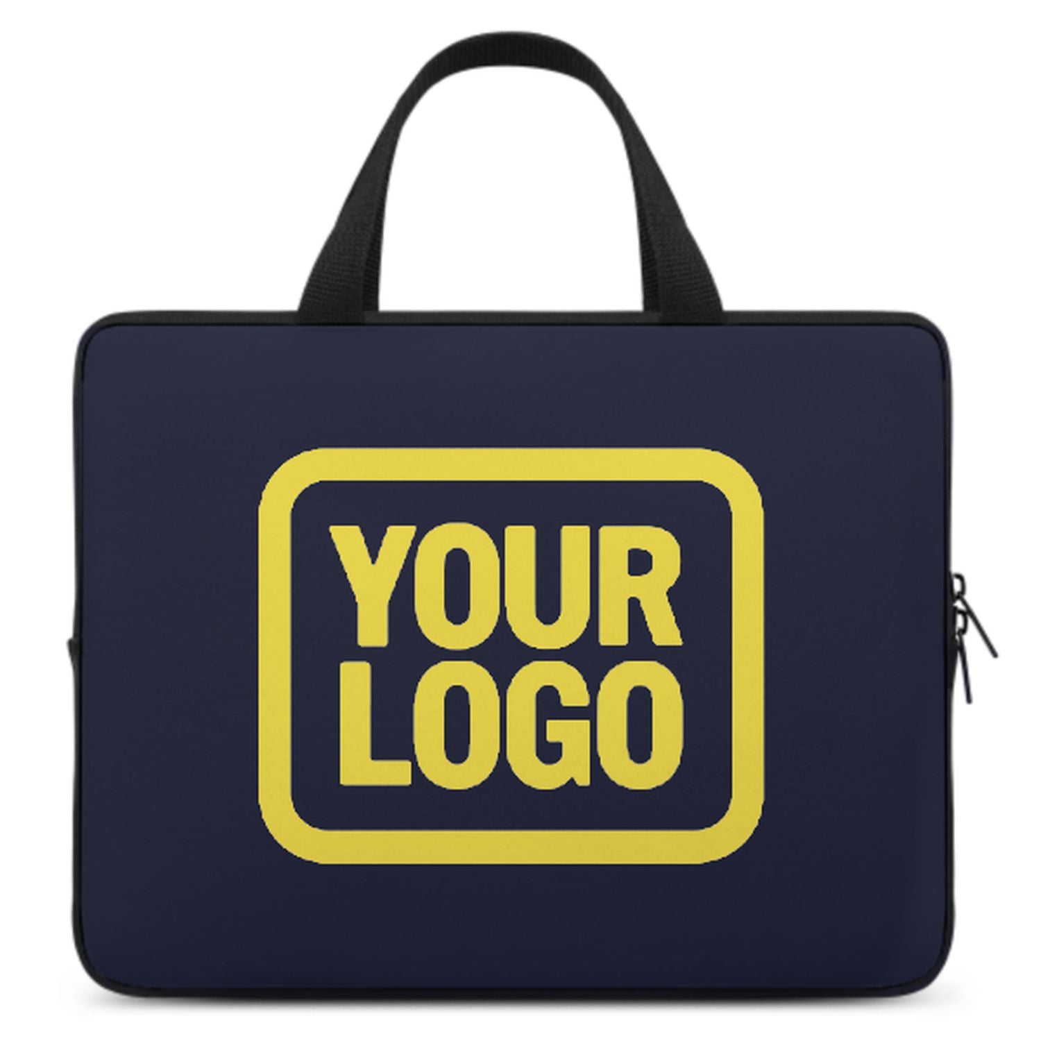 Maßgeschneidertes Stahlblau Light Yellow Laptop Tasche