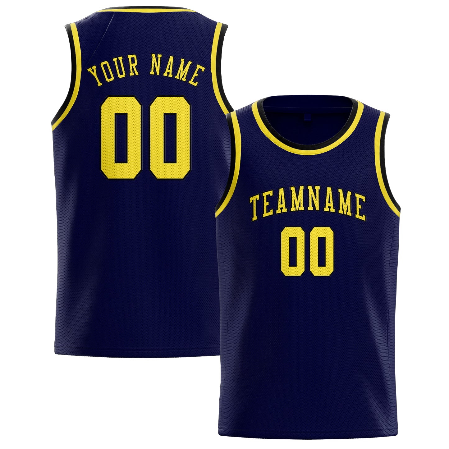 Benutzerdefiniertes Professionelles Stahlblau Blassgelb Basketballtrikot