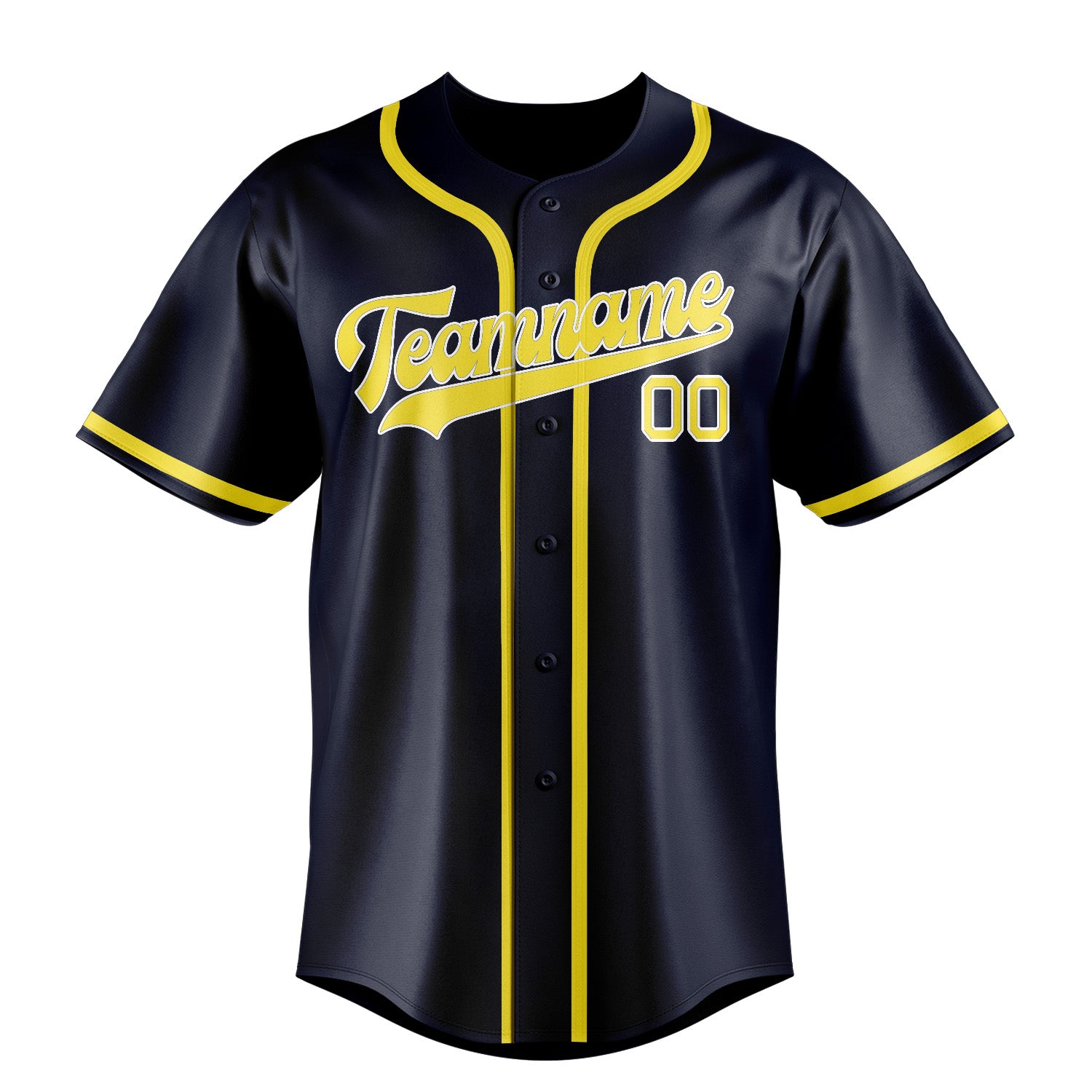 Benutzerdefiniertes Professionelles Stahlblau Blassgelb Baseballtrikot