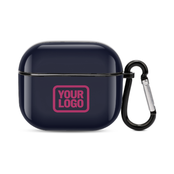 Maßgeschneidertes Stahlblau Rosarot AirPods-Hülle (3. Generation)
