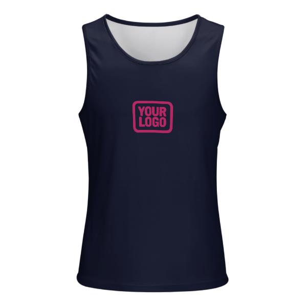 Maßgeschneidertes Stahlblau Rosarot Herren Tanktop