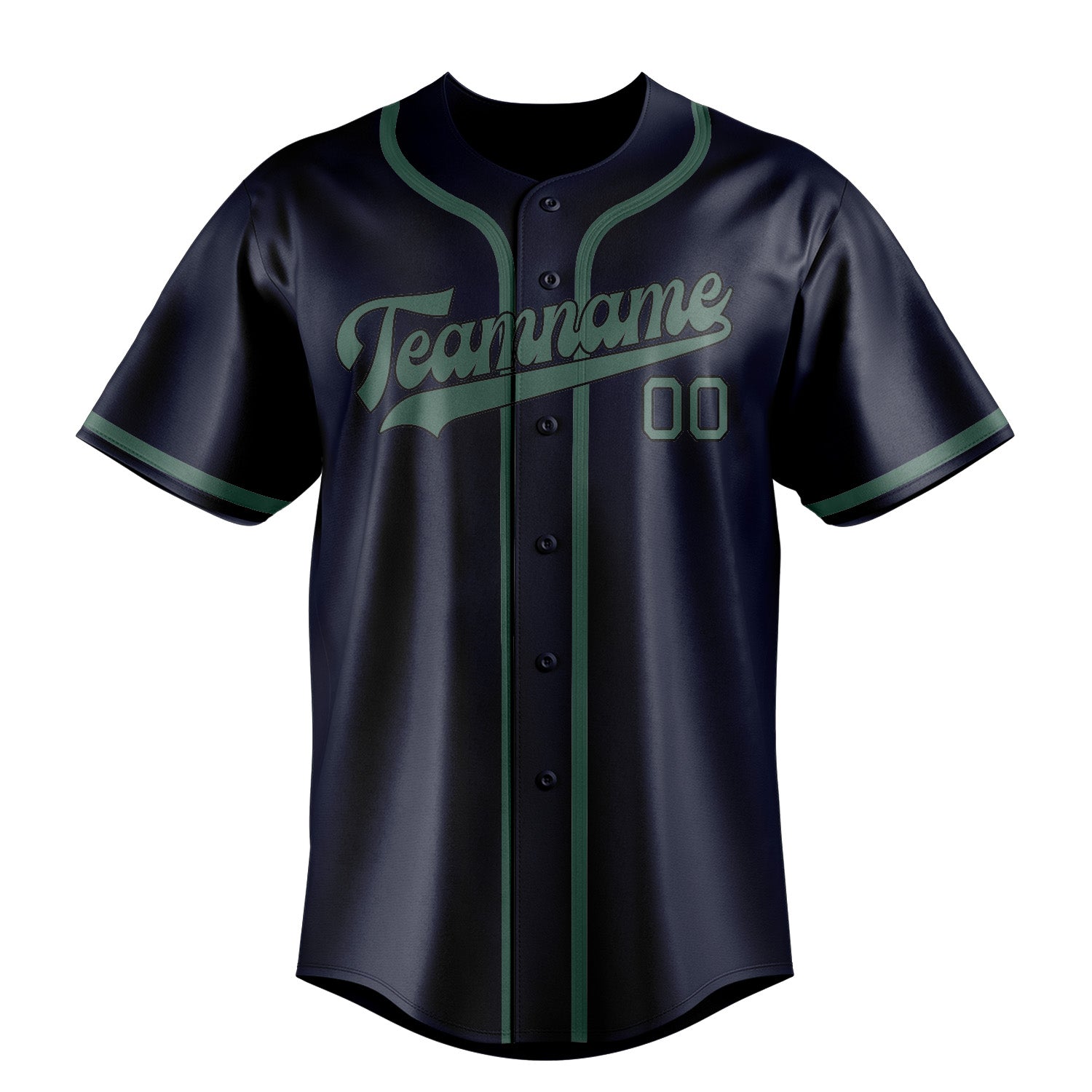 Benutzerdefiniertes Professionelles Stahlblau Blaugrün Baseballtrikot