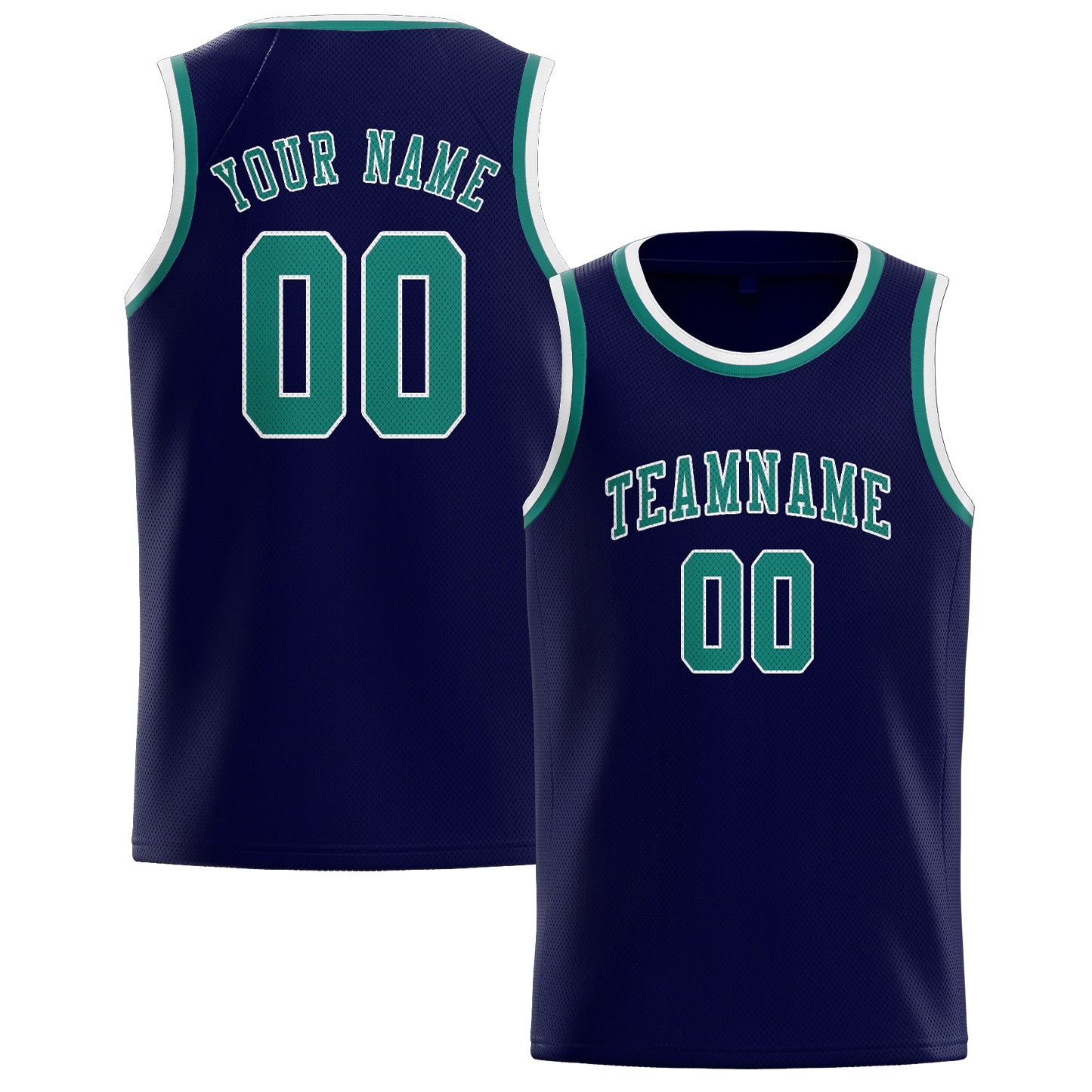 Benutzerdefiniertes Professionelles Stahlblau Blaugrün Basketballtrikot