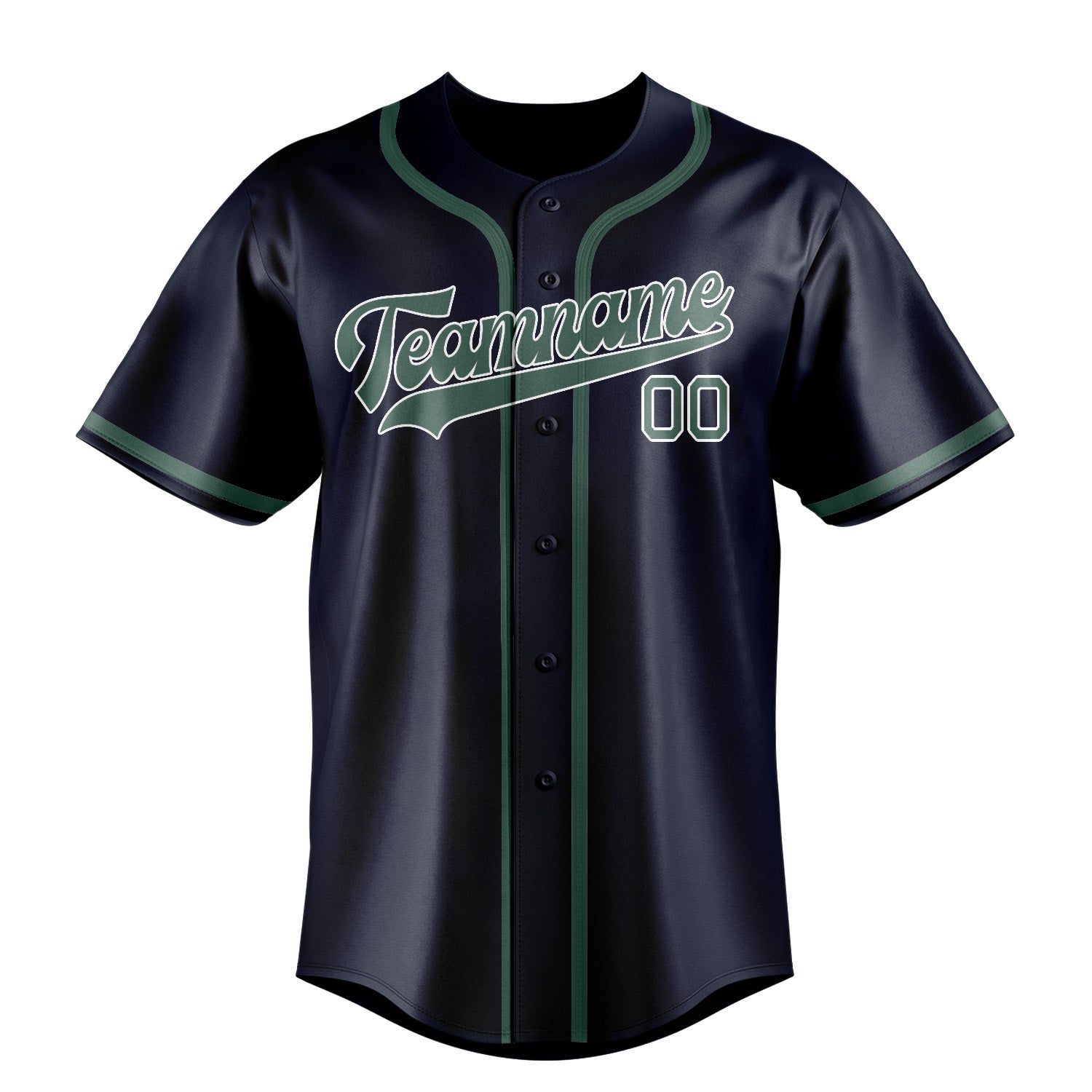 Benutzerdefiniertes Professionelles Stahlblau Blaugrün Baseballtrikot