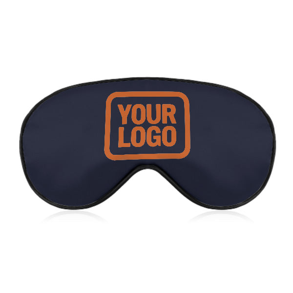 Maßgeschneidertes Stahlblau Orange Schlafmaske