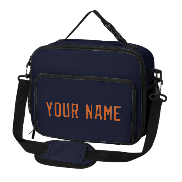 Maßgeschneidertes Stahlblau Orange Lunch-Tasche