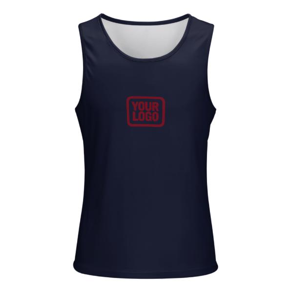 Maßgeschneidertes Stahlblau Karmesinrot Herren Tanktop