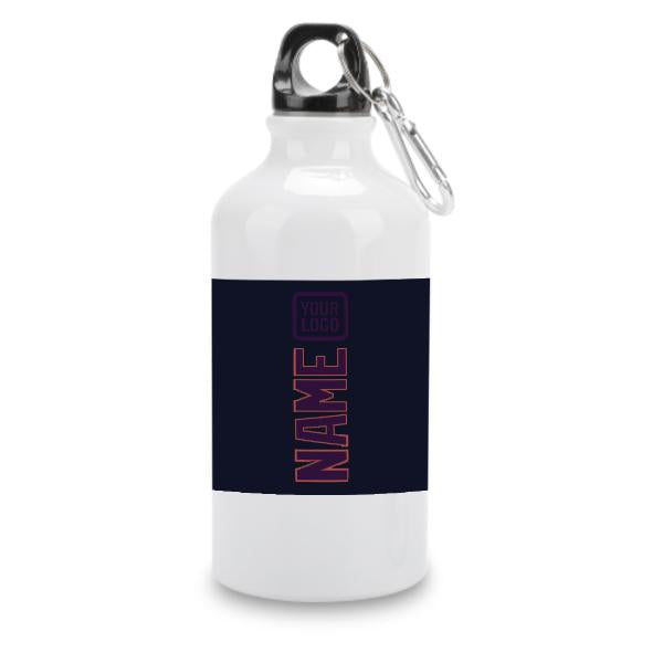 Maßgeschneidertes Stahlblau Lila Sportflasche