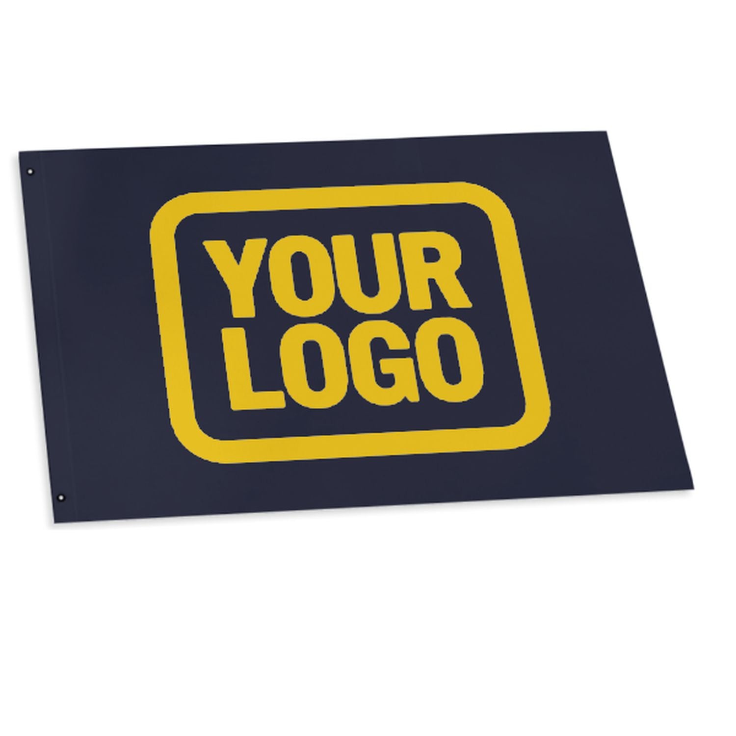 Bandiera personalizzata in acciaio blu e oro