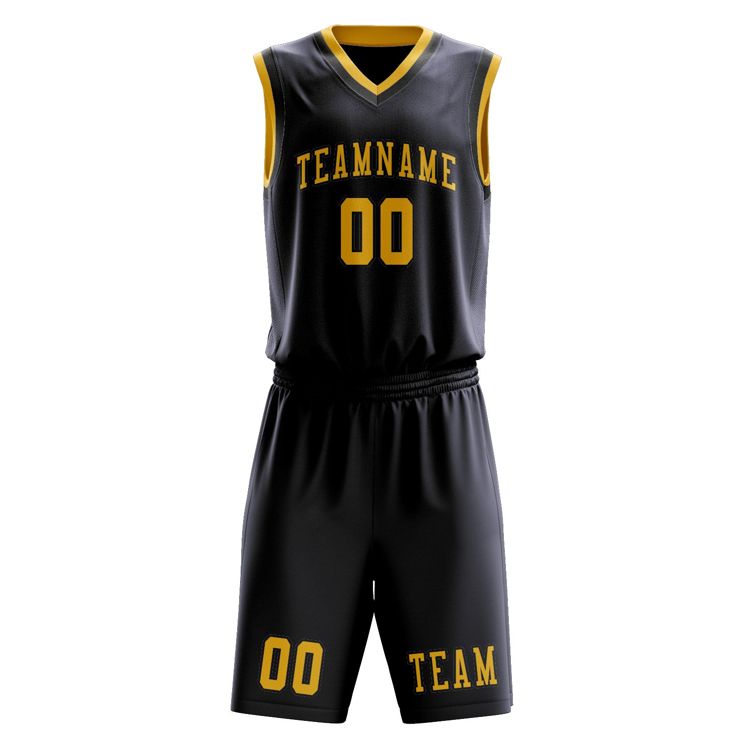Benutzerdefiniertes Professionelles Stahlblau Gold Basketballtrikot-Set