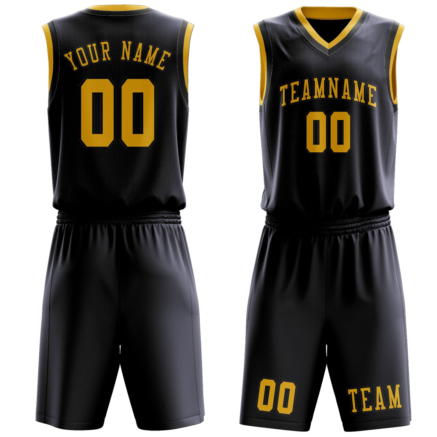 Benutzerdefiniertes Professionelles Stahlblau Gold Basketballtrikot-Set