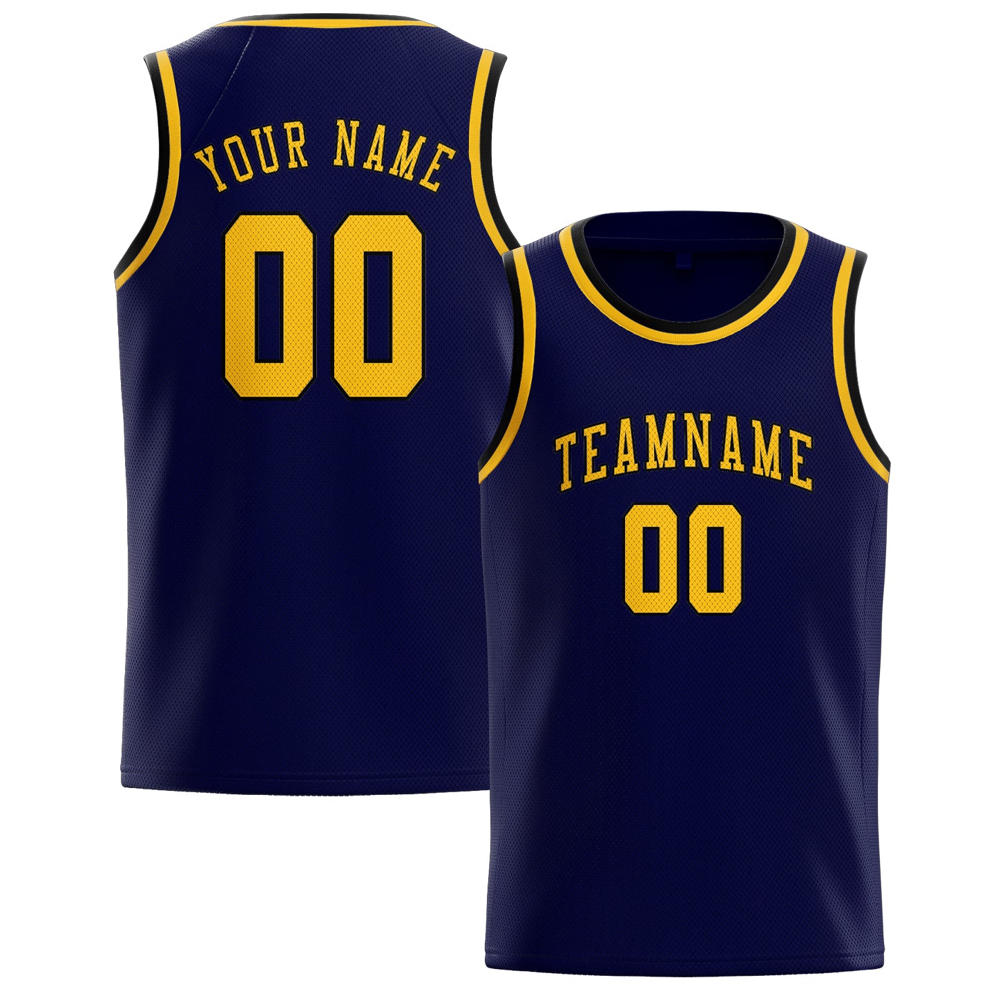 Benutzerdefiniertes Professionelles Stahlblau Gold Basketballtrikot