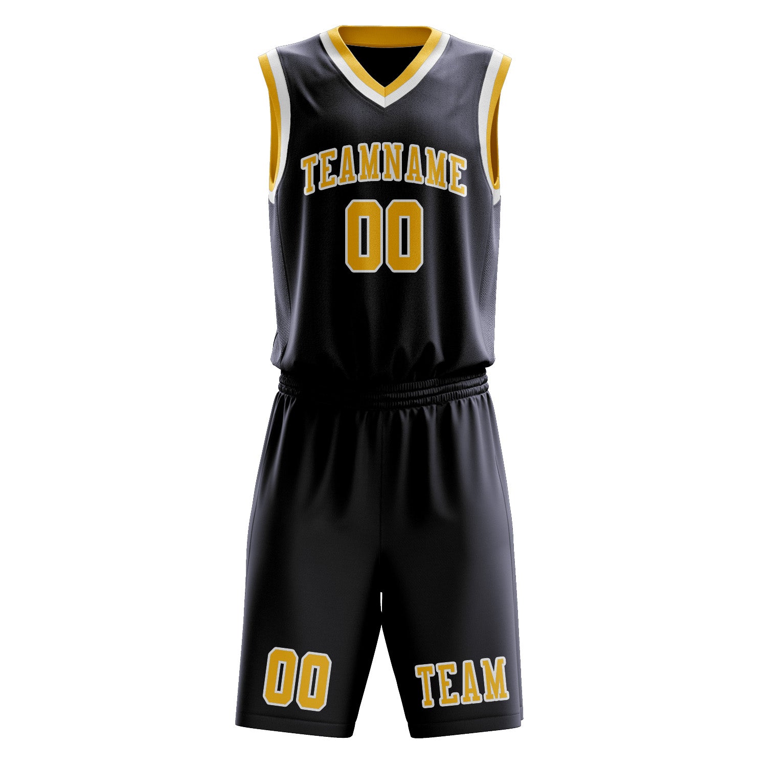 Benutzerdefiniertes Professionelles Stahlblau Gold Basketballtrikot-Set