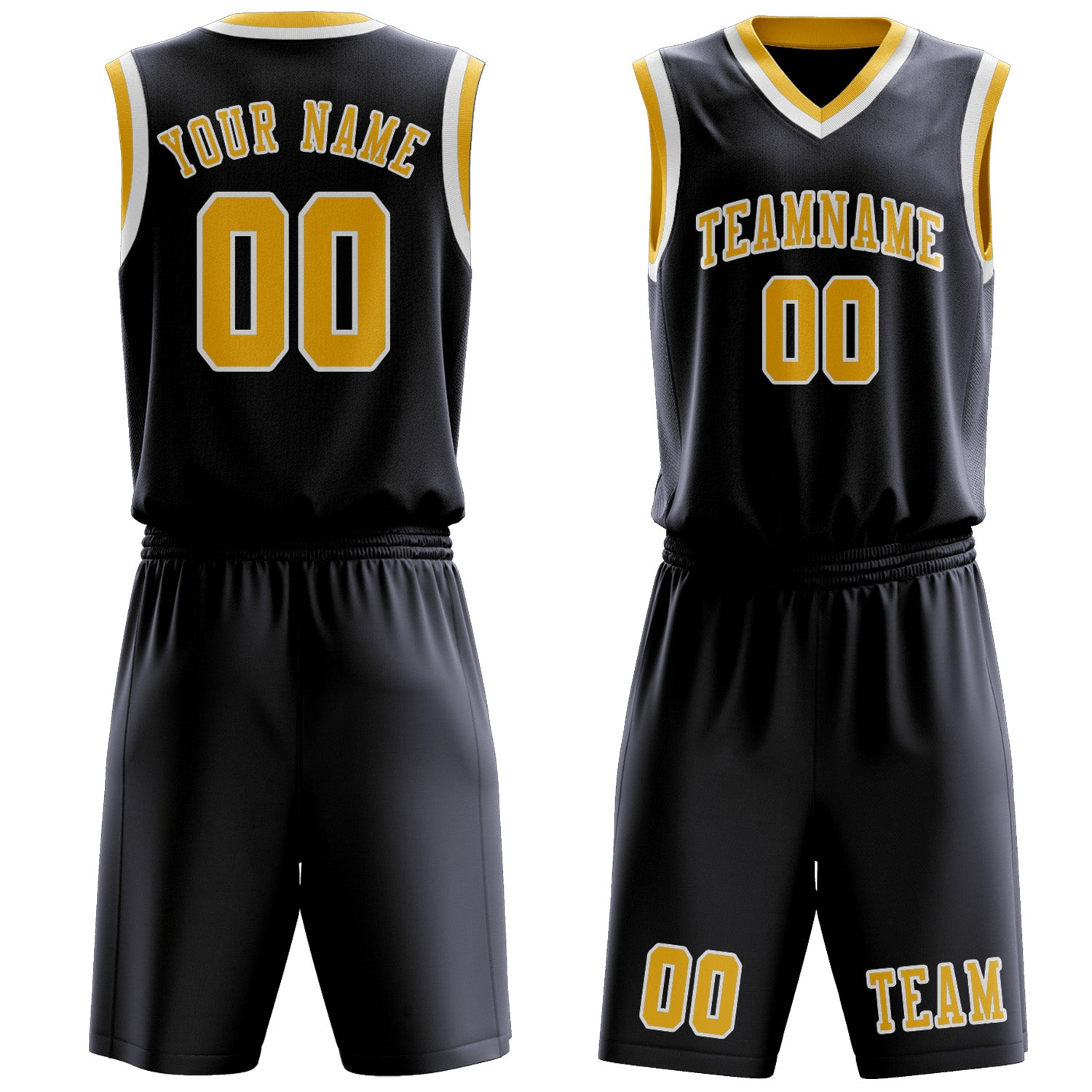 Benutzerdefiniertes Professionelles Stahlblau Gold Basketballtrikot-Set
