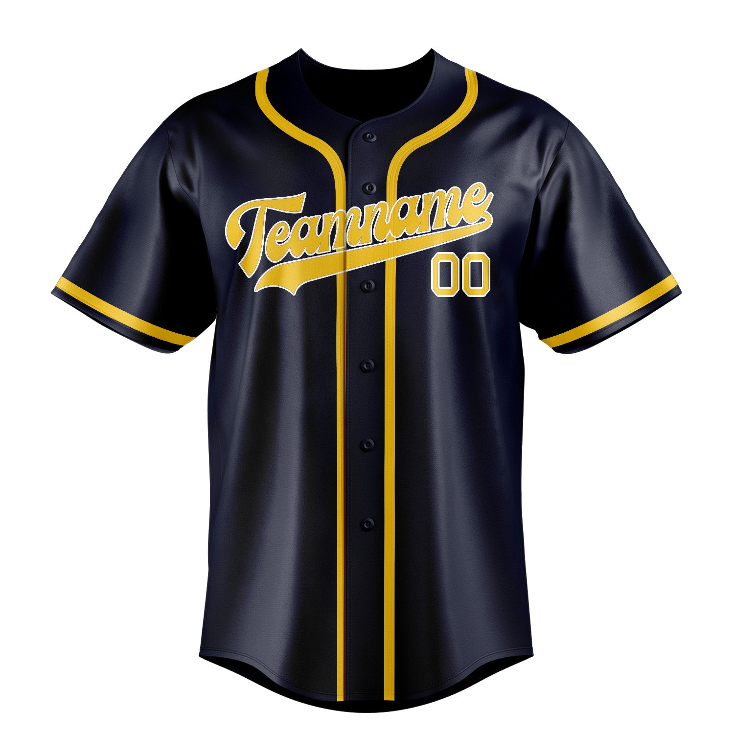 Benutzerdefiniertes Professionelles Stahlblau Gold Baseballtrikot