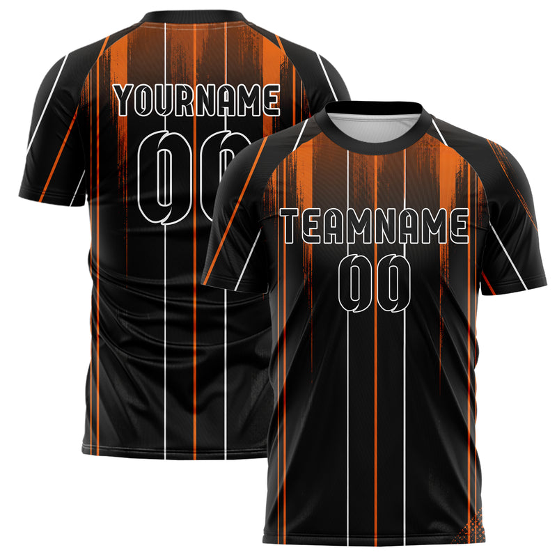 Schwarz dunkles Nadelstreifen weite Pinstripes Design 11-0043 individuelles Fußballtrikot main