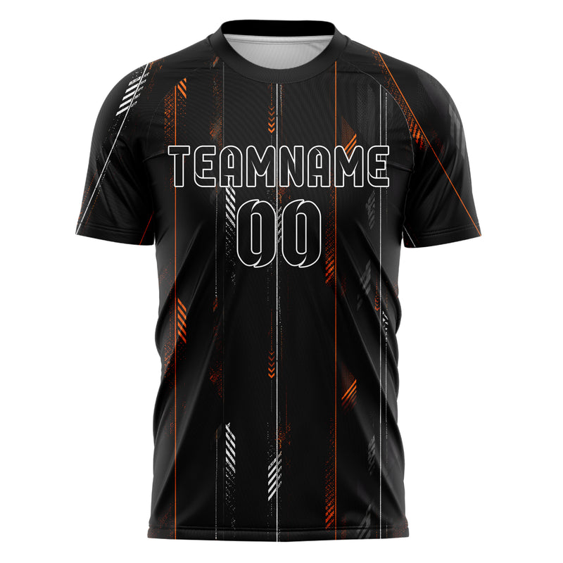 Schwarz dunkles Nadelstreifen weite Pinstripes Design 11-0055 individuelles Fußballtrikot front