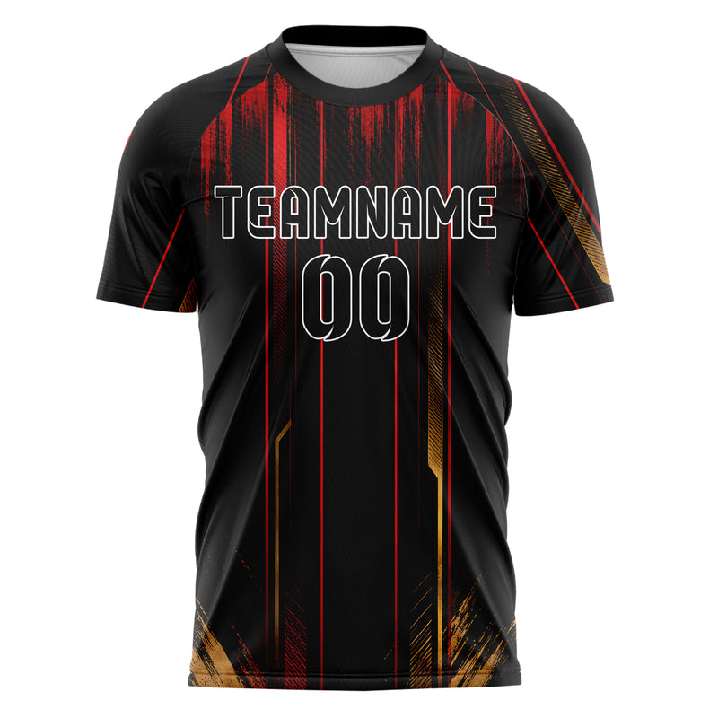Schwarz dunkles Nadelstreifen weite Pinstripes Design 11-0037 individuelles Fußballtrikot front