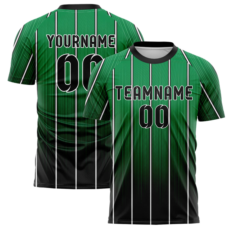 Kellygruen klassisches Nadelstreifen klassische vertikale Pinstripes Design 11-0040 individuelles Fußballtrikot main