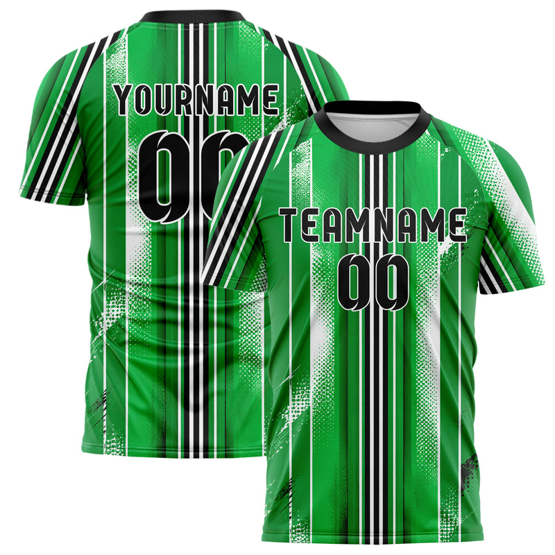 Kellygruen klassisches Nadelstreifen weite Pinstripes Design 11-0031 individuelles Fußballtrikot main