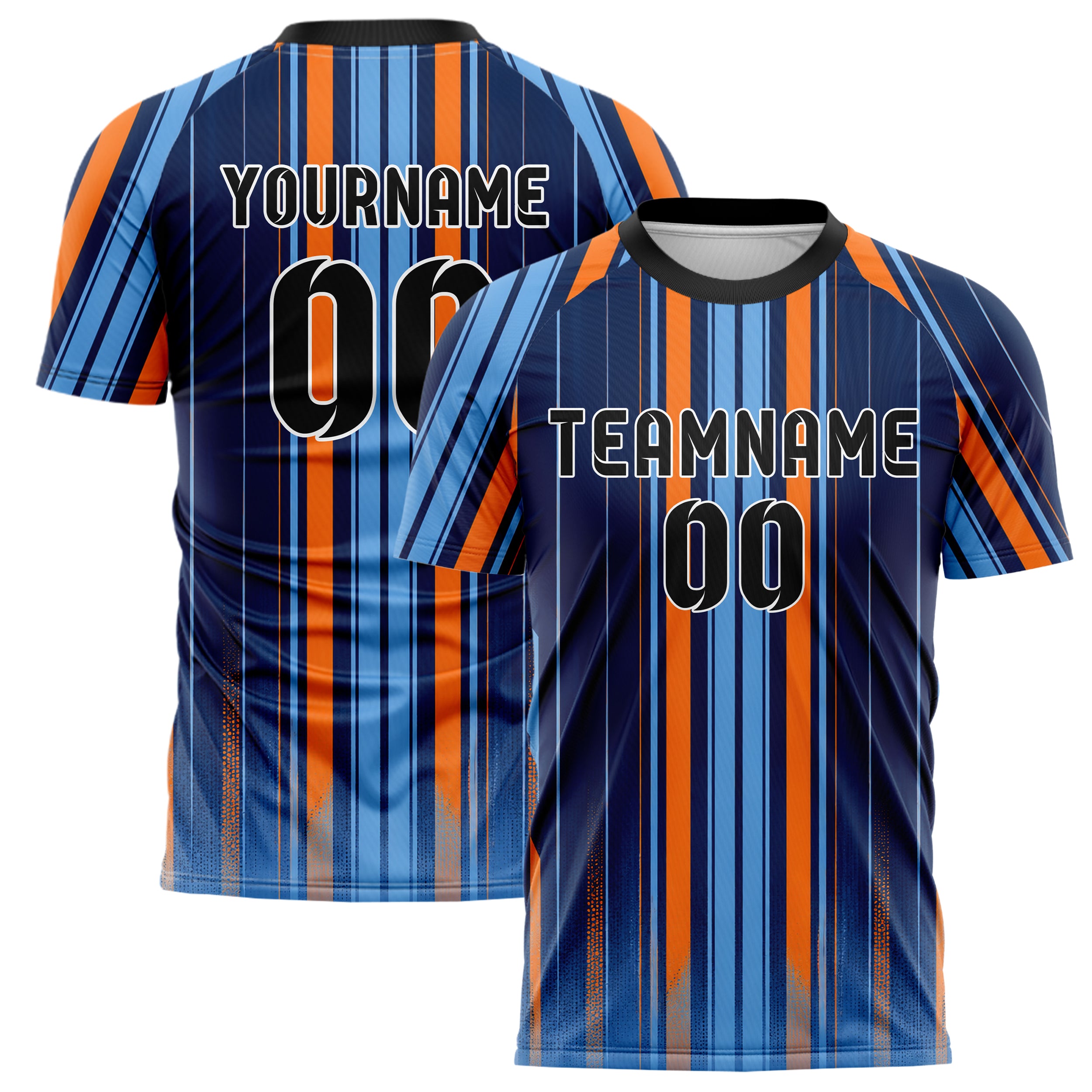 Marineblau lebendiges Nadelstreifen sichtbares Center Band Design 11-0051 individuelles Fußballtrikot main