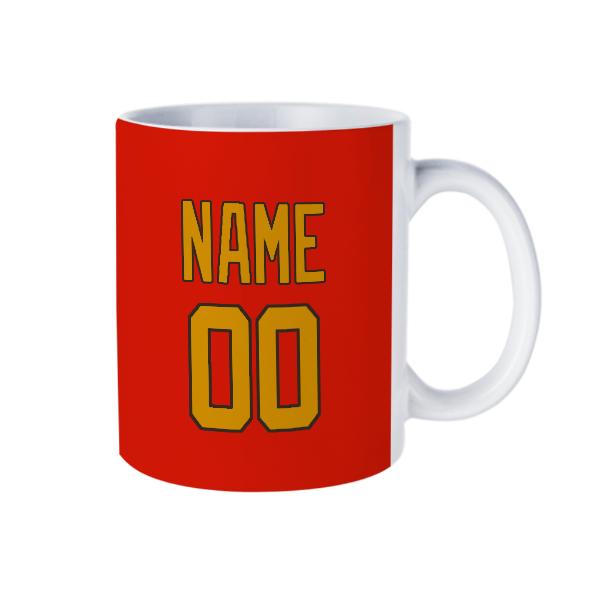 Tazza personalizzata arancione rossa e gialla