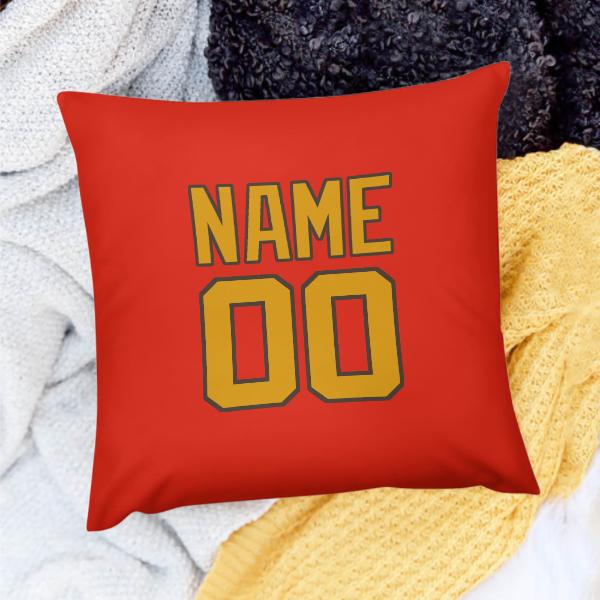 Fodera per cuscino personalizzata arancione rosso giallo