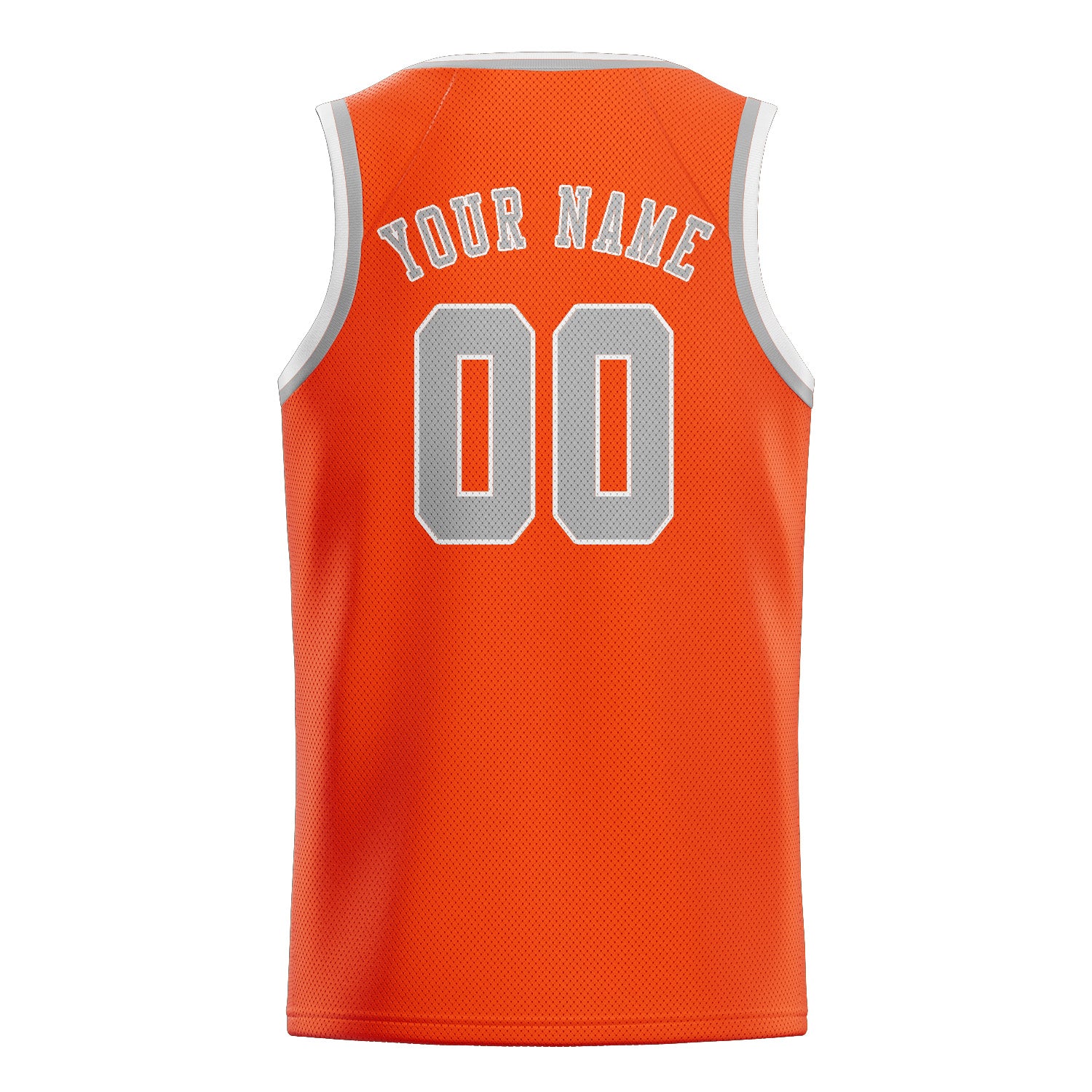 Benutzerdefiniertes Professionelles Orangerot Grau Basketballtrikot
