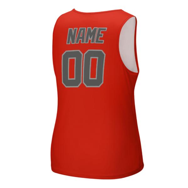 Maßgeschneidertes Orangerot Dunkelgrau Herren Tanktop