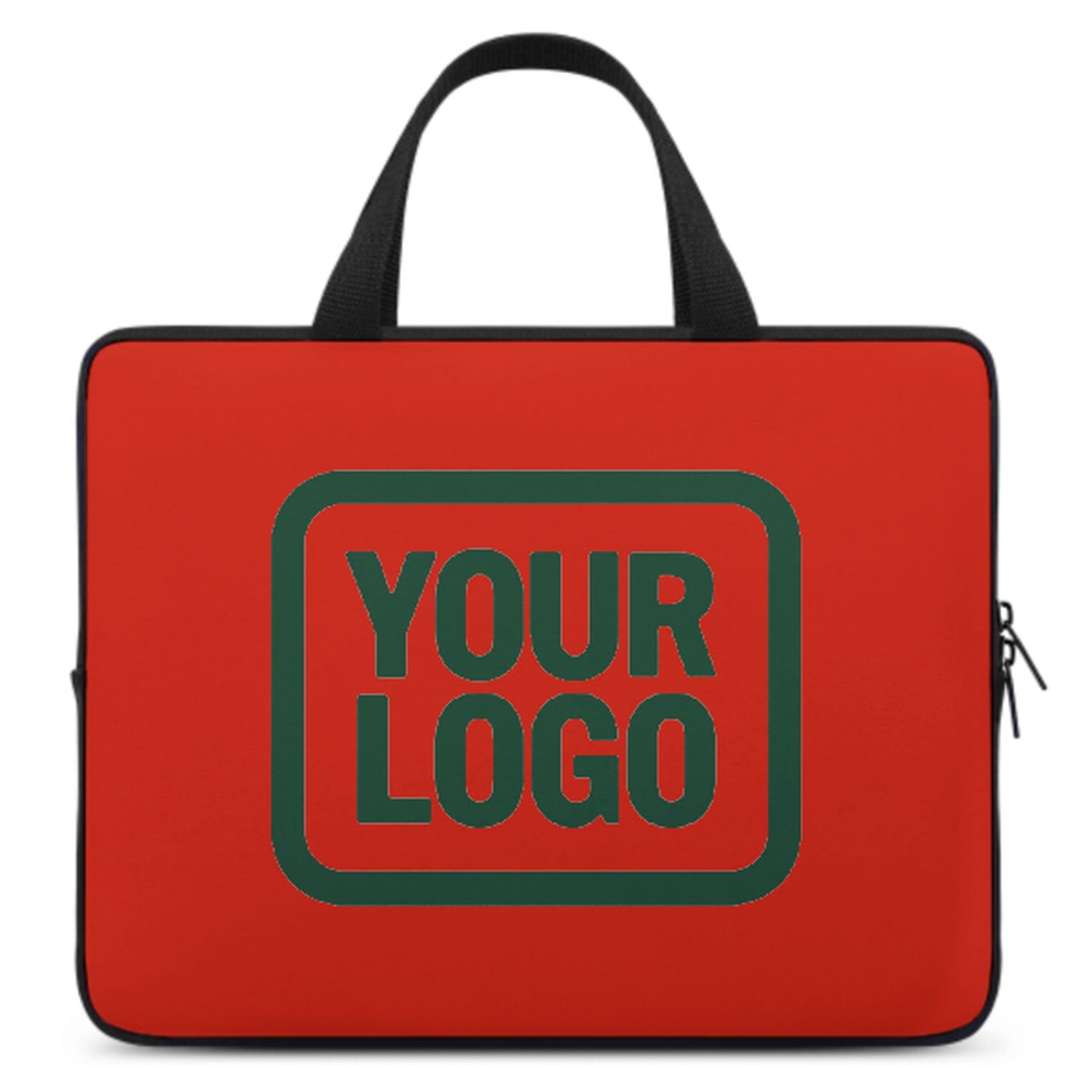 Borsa per laptop personalizzata arancione, rossa e verde