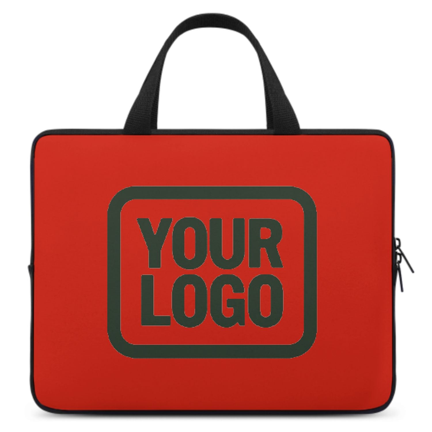 Borsa per laptop personalizzata arancione rossa verde scuro