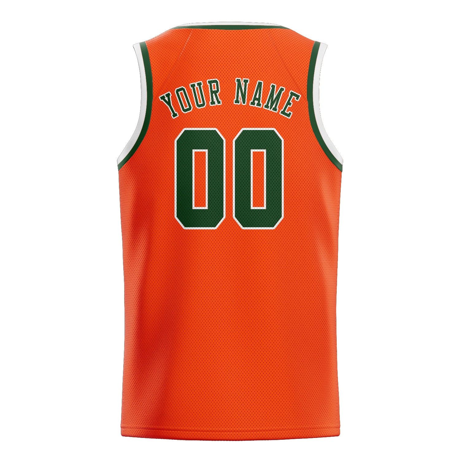 Benutzerdefiniertes Professionelles Orangerot Tannengrün Basketballtrikot