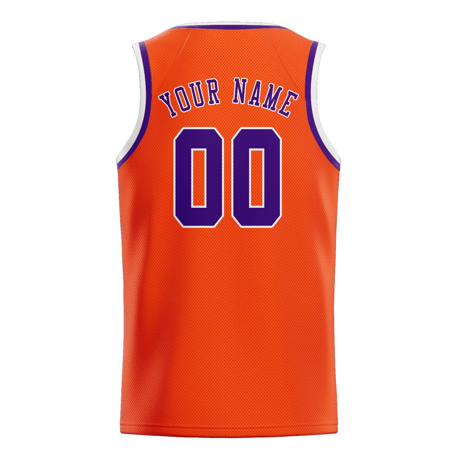 Benutzerdefiniertes Professionelles Orangerot Lila Basketballtrikot