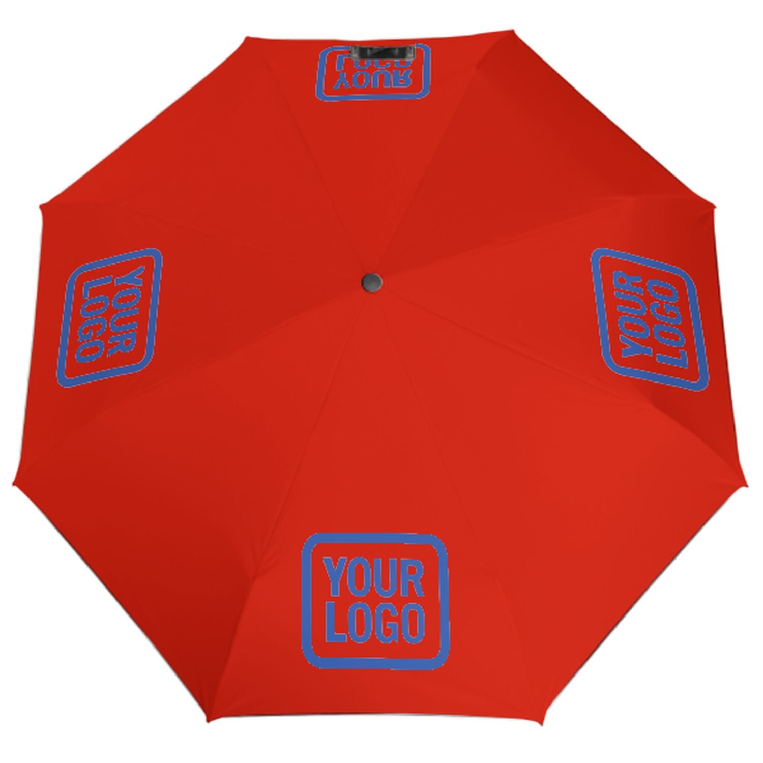 Ombrello automatico arancione rosso azzurro personalizzato