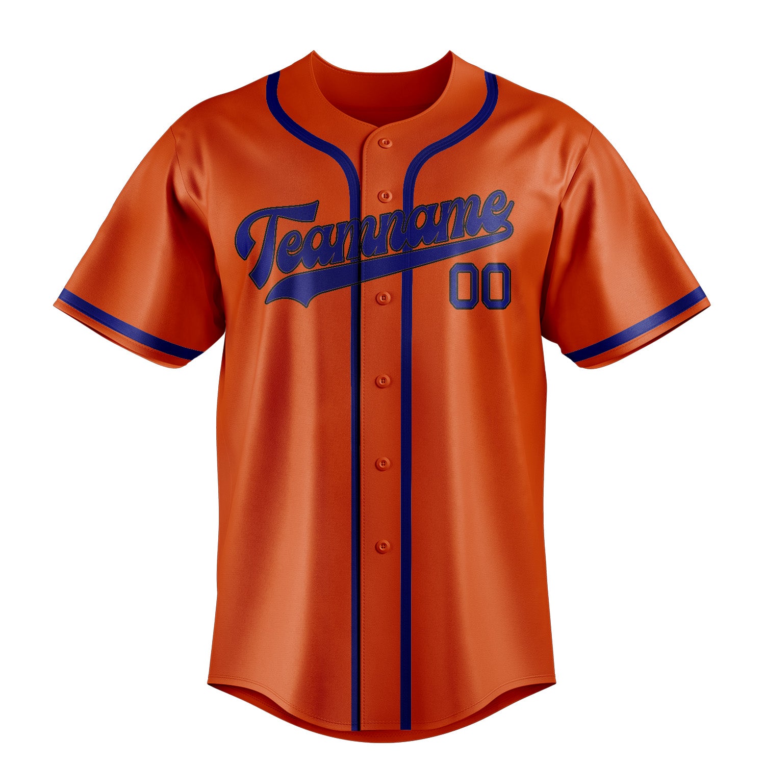 Benutzerdefiniertes Professionelles Orangerot Himmelblau Baseballtrikot