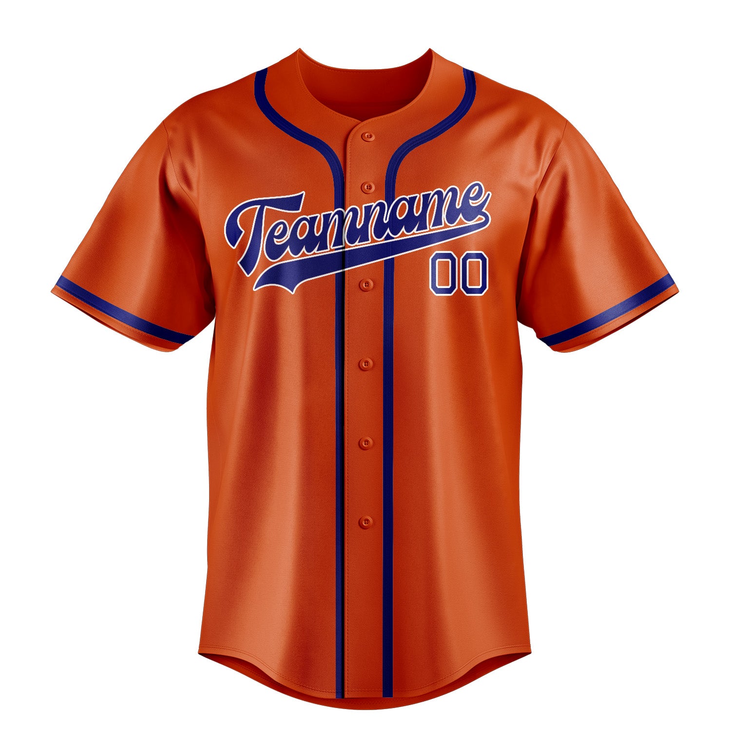 Benutzerdefiniertes Professionelles Orangerot Himmelblau Baseballtrikot