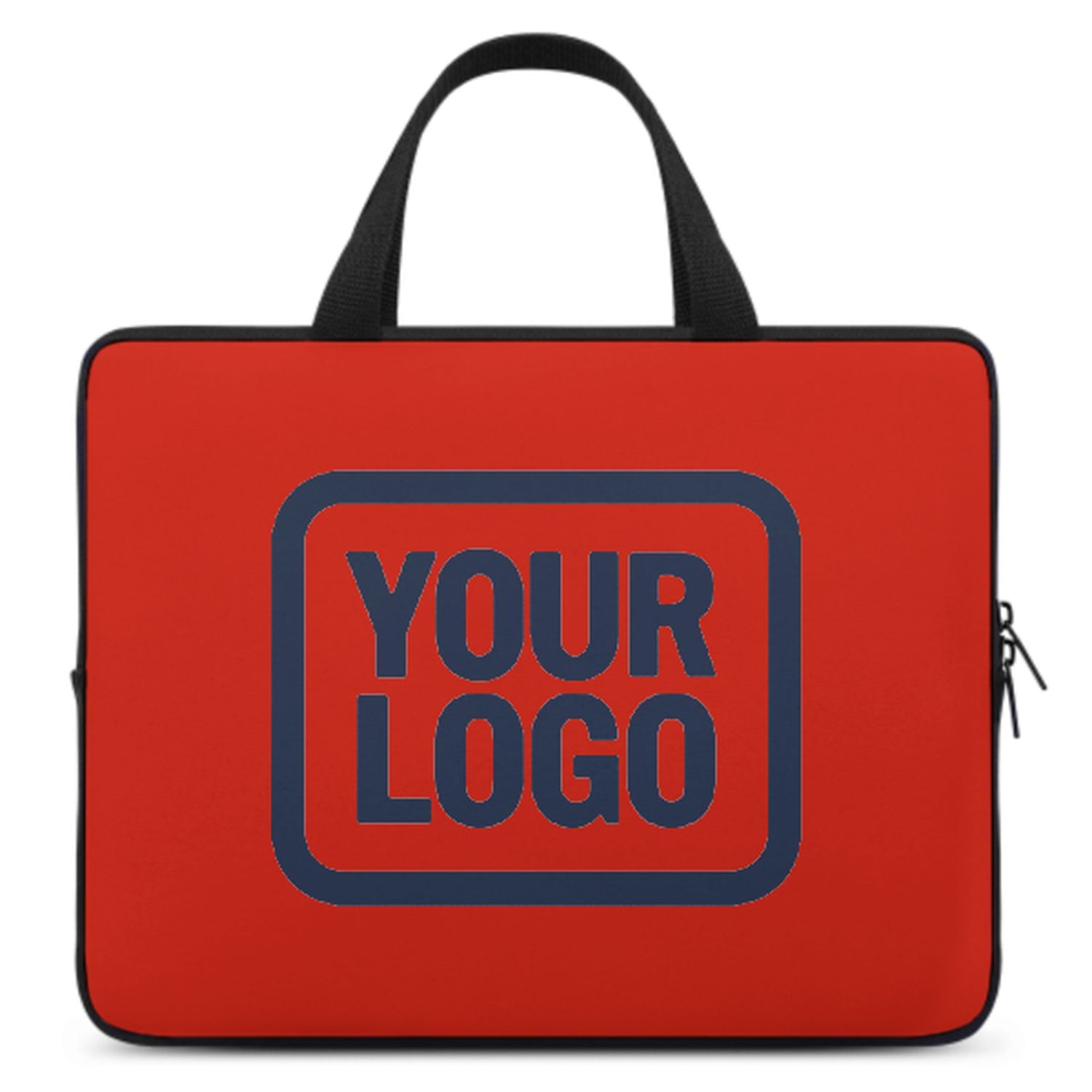Borsa per laptop personalizzata arancione rossa e blu